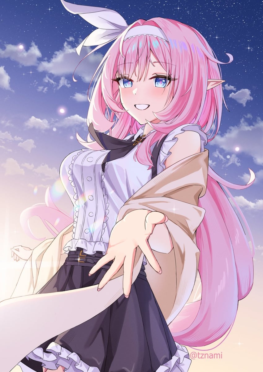 elysia (honkai and 1 more) drawn by nami_(tznami)