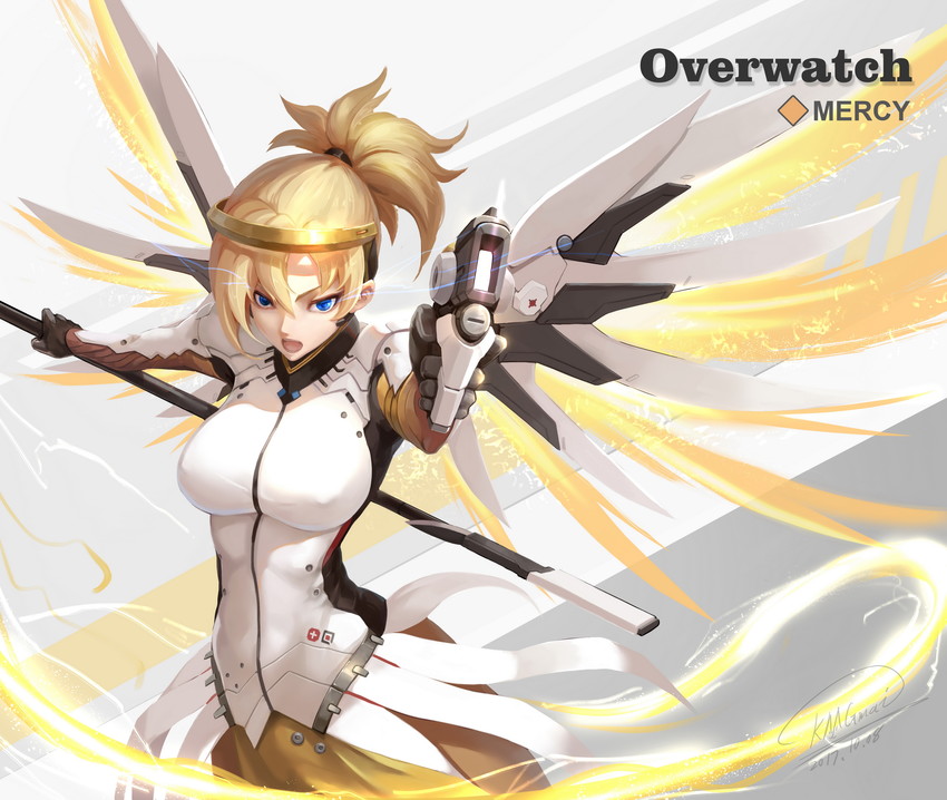mercy (overwatch and 1 more) drawn by shou_mai