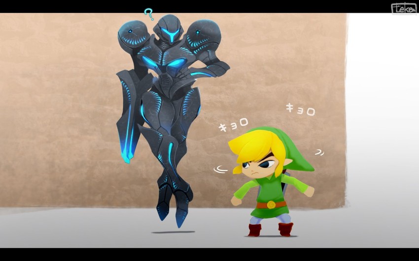 link, toon link, and dark samus (the legend of zelda and 3 more) drawn by teke