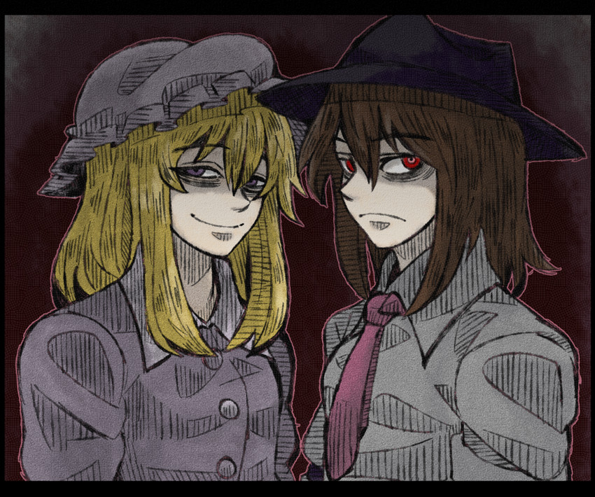 usami renko and maribel hearn (touhou) drawn by suenari_(peace)