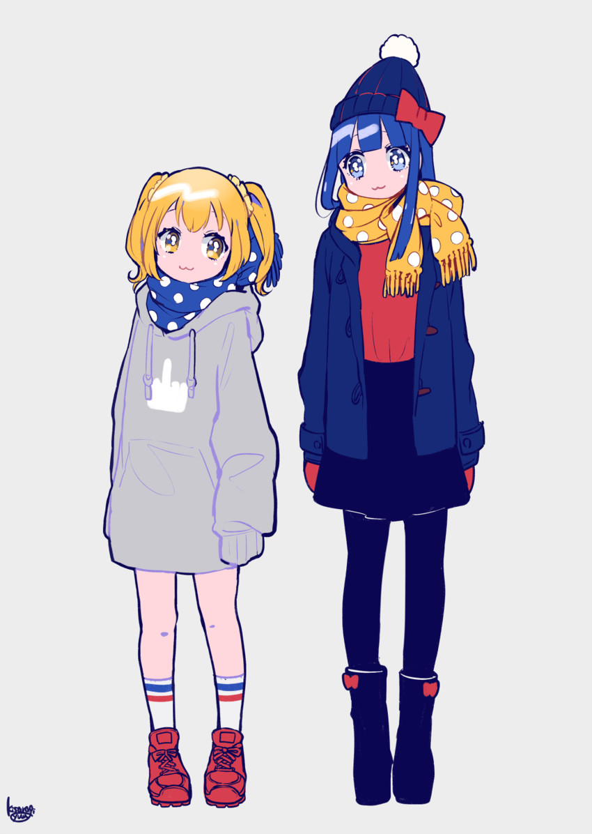 popuko and pipimi (poptepipic) drawn by kisaragi_yuu_(fallen_sky)