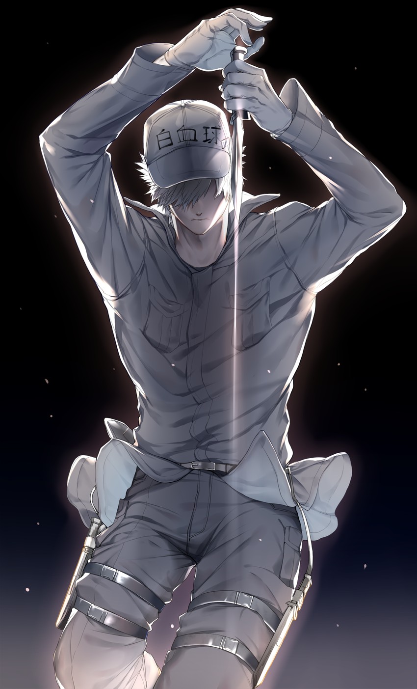 white blood cell and u-1146 (hataraku saibou) drawn by tsunami_(sorudora)