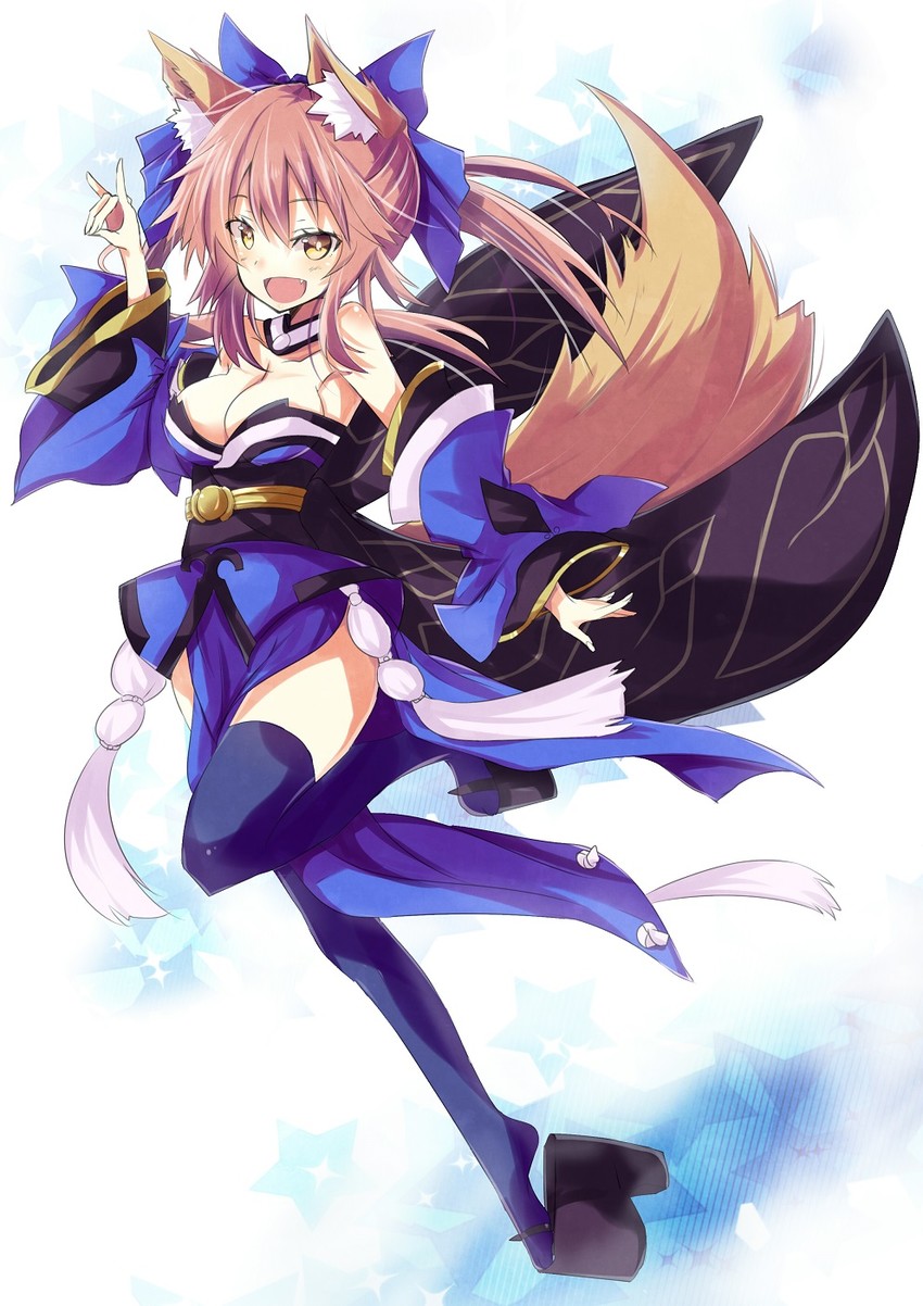 tamamo and tamamo no mae (fate and 1 more) drawn by hizaka