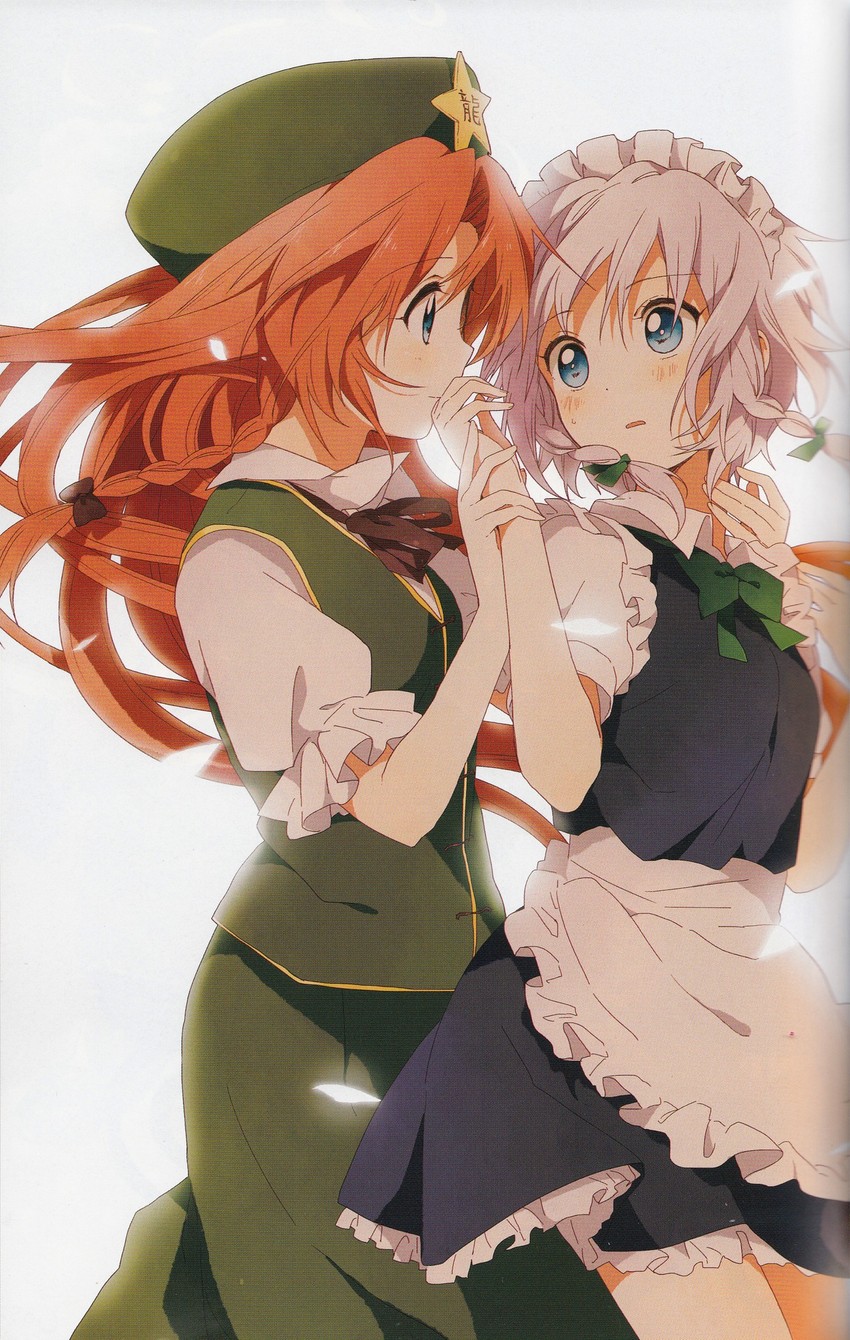 izayoi sakuya and hong meiling (touhou) drawn by namori