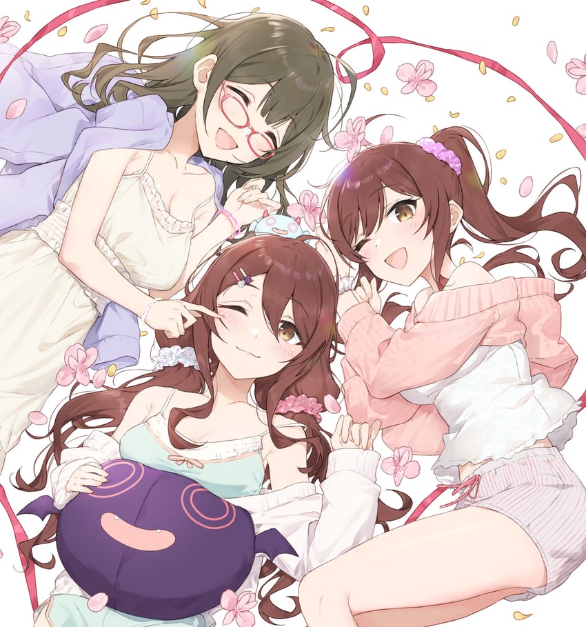 osaki amana, kuwayama chiyuki, osaki tenka, and debi tarou (idolmaster and 1 more) drawn by hayashi_kewi