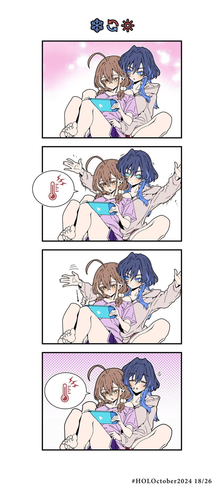 ouro kronii and nanashi mumei (hololive and 1 more) drawn by taka_t