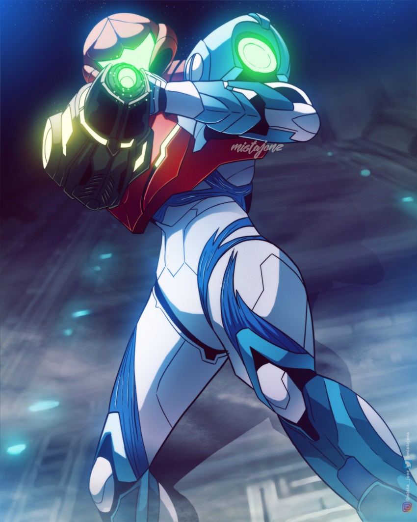 samus aran (metroid and 1 more) drawn by mistajonz
