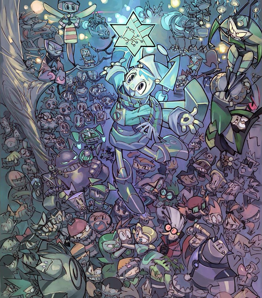 santa claus, jenny wakeman, sheldon oswald lee, brad carbunkle, queen vexus, and 20 more (my life as a teenage robot) drawn by yoshinari_you
