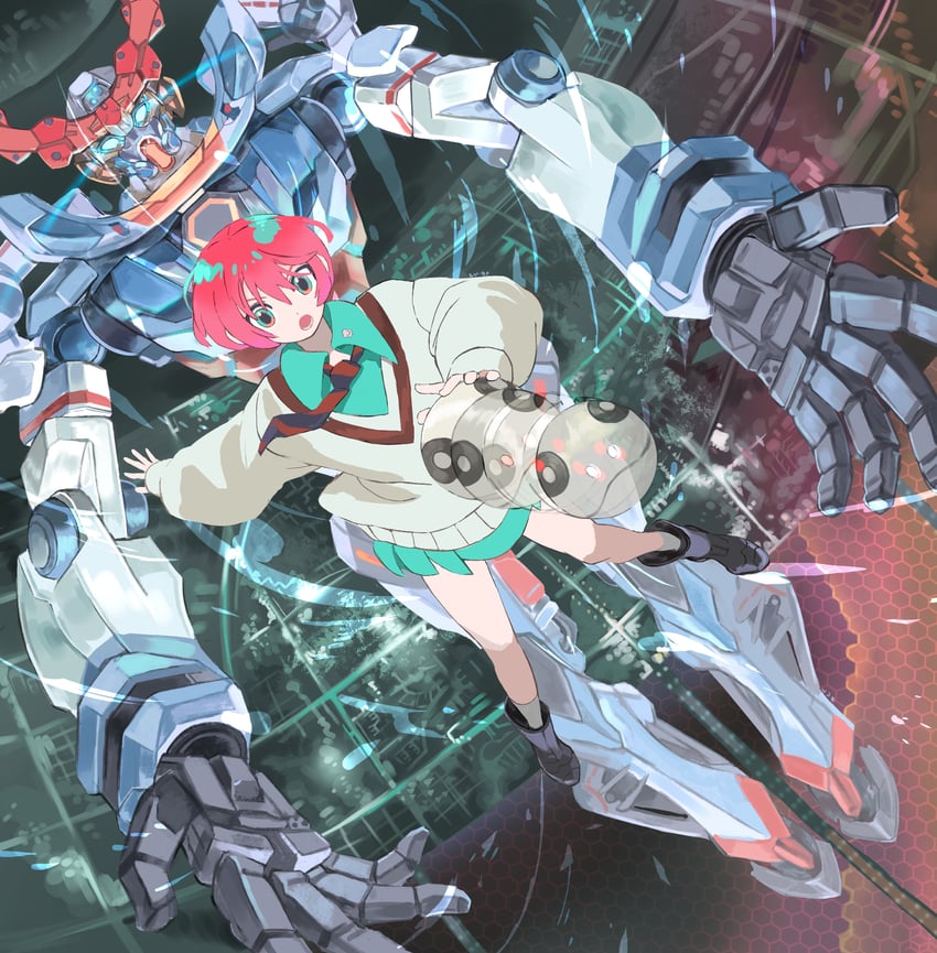 amate yuzuriha, haro, and gquuuuuux (gundam and 1 more) drawn by level-00