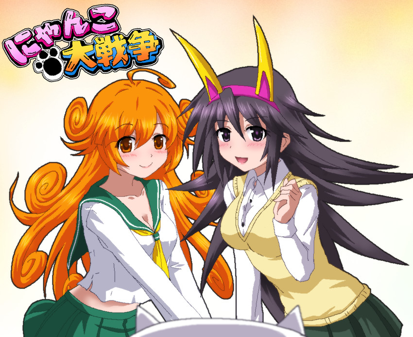cat, kai, and thundia (nyanko daisensou) drawn by hayashiya_zankurou