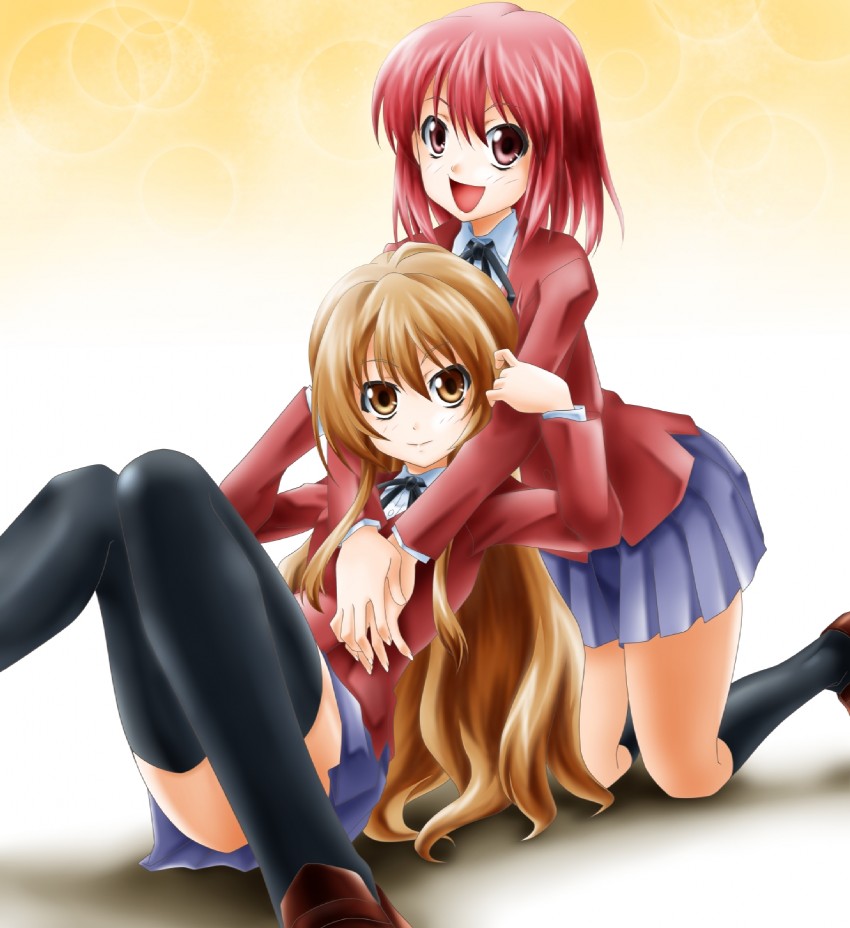 aisaka taiga and kushieda minori (toradora!) drawn by sumeragi_tomo