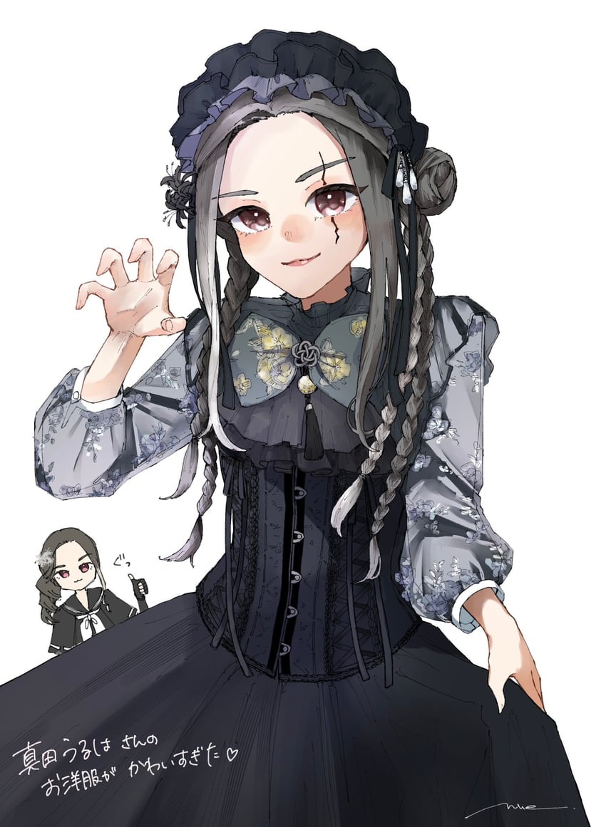 bo no hana, tei no hana, and sanada uruha (assault lily) drawn by amahara_nue
