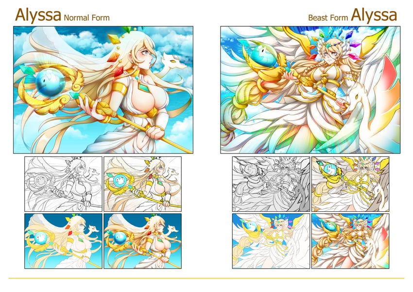 goddess of light alyssa (original) drawn by otarugi_abechi