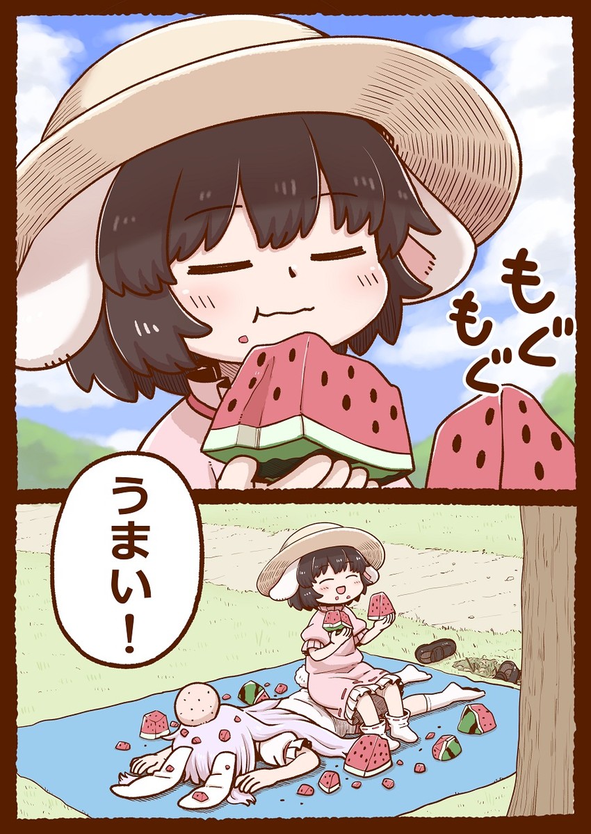 reisen udongein inaba and inaba tewi (touhou) drawn by poronegi
