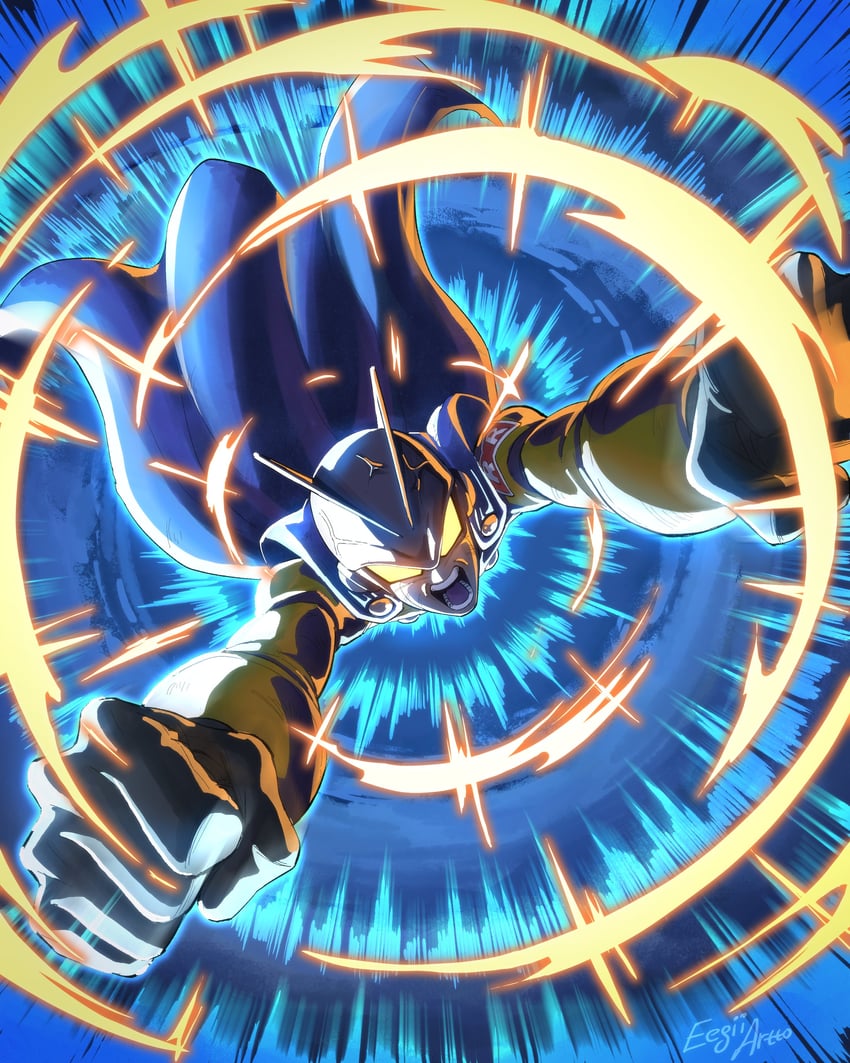 gamma 2 (dragon ball and 2 more) drawn by eegiiartto