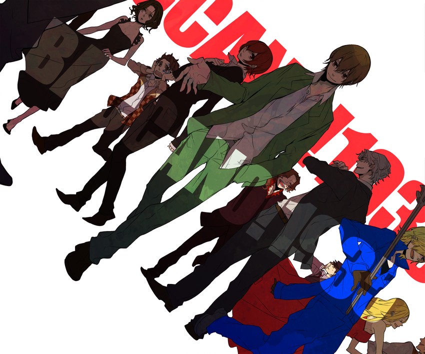 chane laforet, firo prochainezo, miria harvent, ennis, ladd russo, and 5 more (baccano!) drawn by anbiento