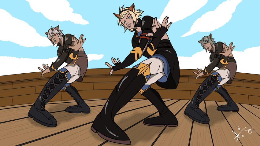 lowain, elsam, and tomoi (granblue fantasy and 2 more) drawn by t4l3n0