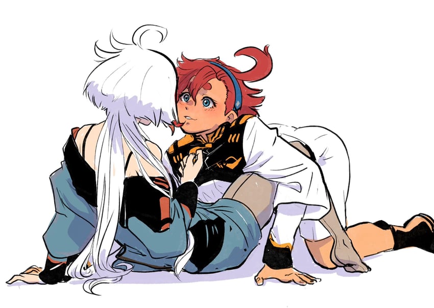suletta mercury and miorine rembran (gundam and 1 more) drawn by sunspicepie