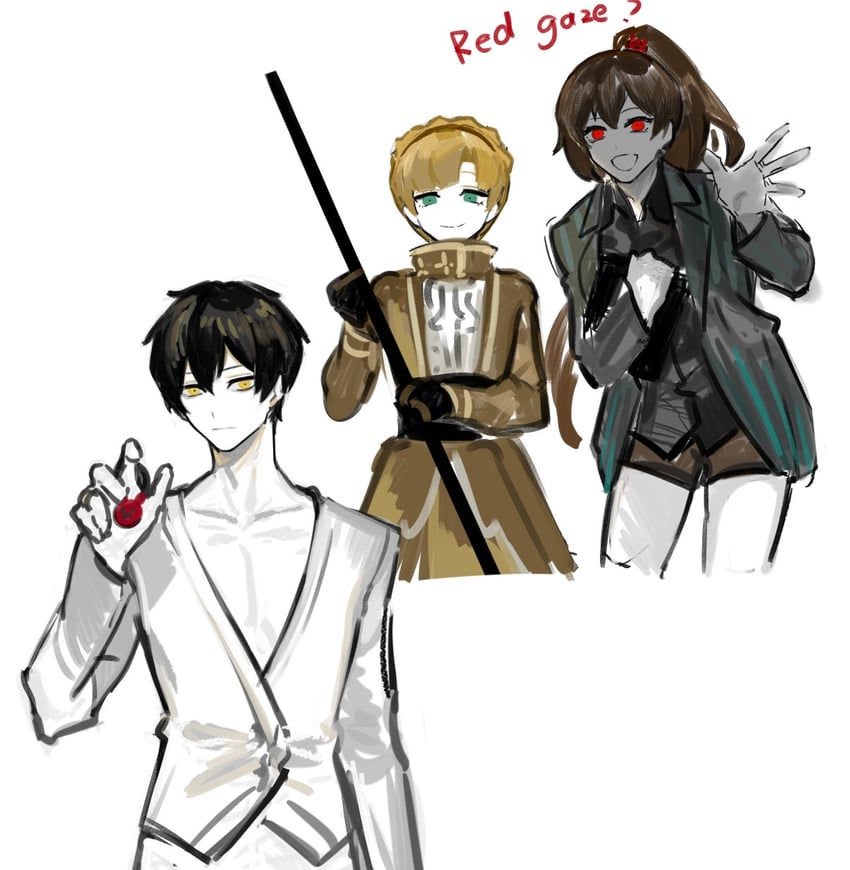 carmen, ayin, vergilius, charon, and tiphereth b (project moon and 1 more) drawn by nishikujic