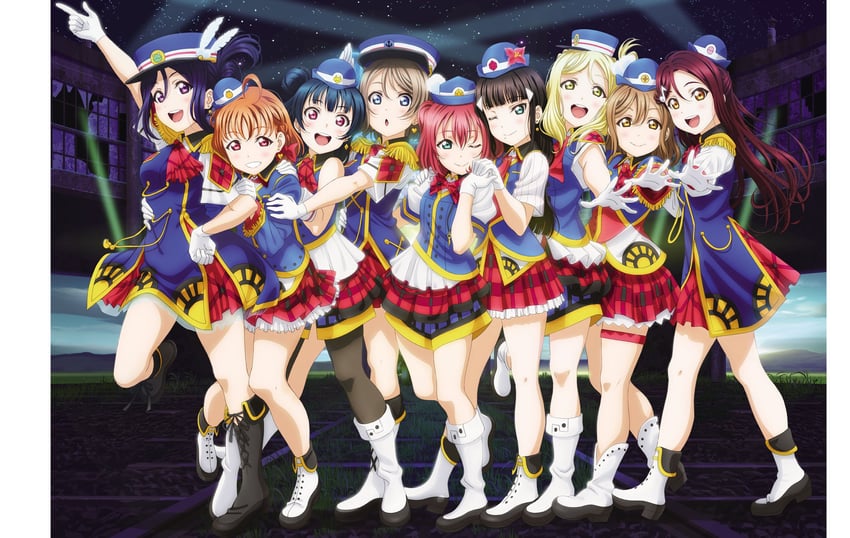 watanabe you, tsushima yoshiko, sakurauchi riko, takami chika, matsuura kanan, and 4 more (love live! and 1 more)