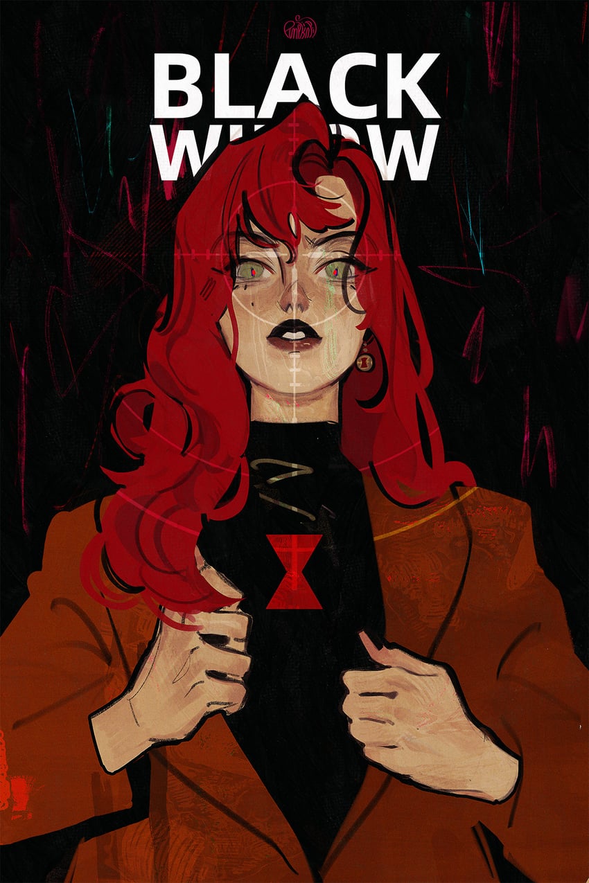 black widow and natasha romanoff (marvel and 1 more) drawn by cyberpumpkinpie