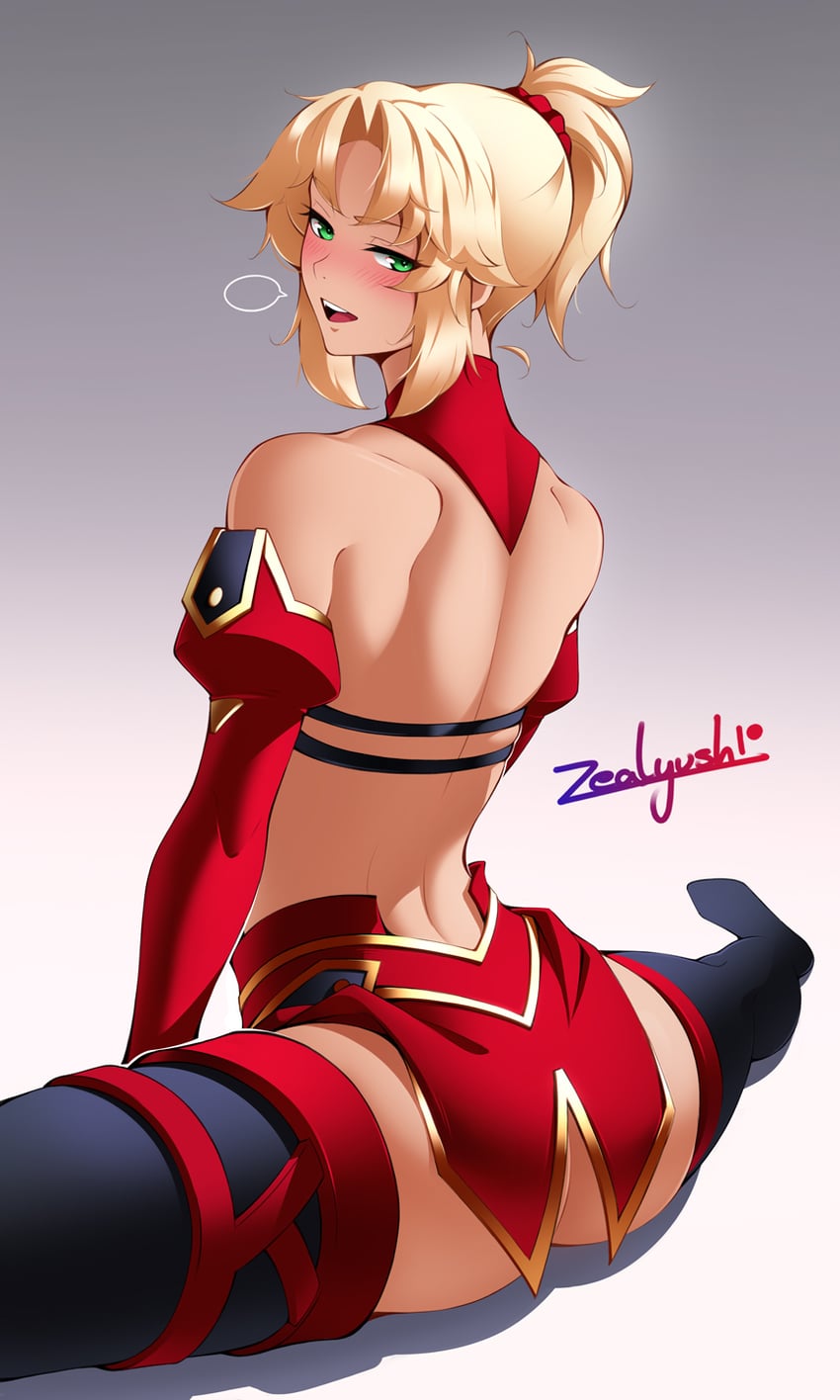 mordred (fate and 1 more) drawn by zealyush