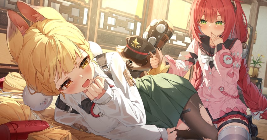 alice thymefield and ukinami yuzuha (zenless zone zero) drawn by maeru