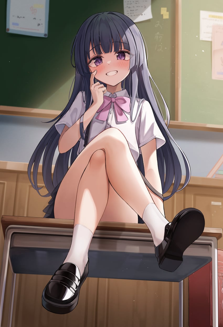 furude rika (higurashi no naku koro ni) drawn by sira_(user_dswn7488)
