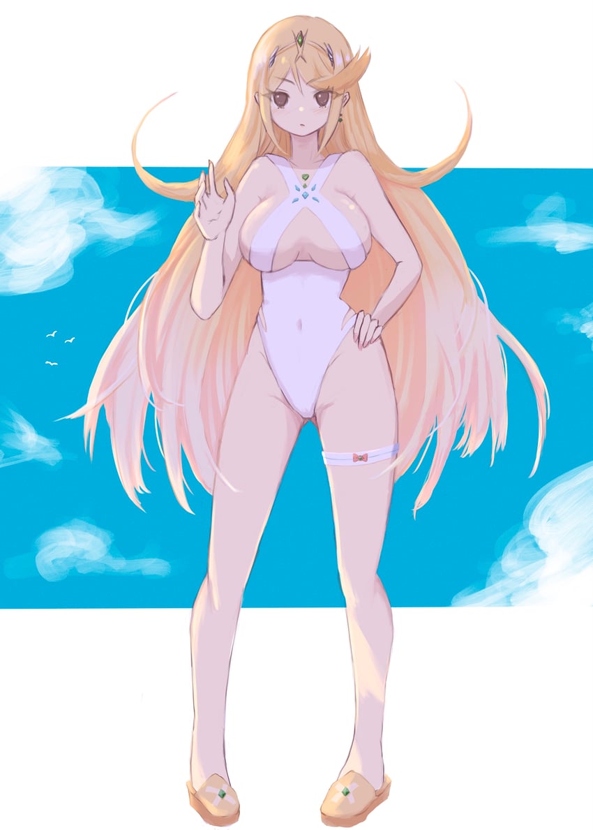 mythra (xenoblade chronicles and 1 more) drawn by takumi_(user_xmwf4727)