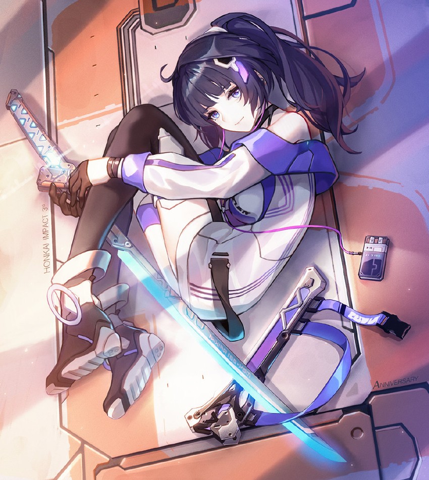 raiden mei (honkai and 1 more) drawn by kai1up