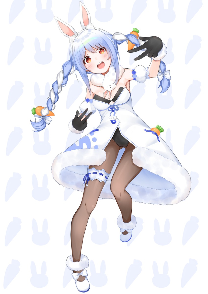 usada pekora and don-chan (hololive) drawn by hashiko_nowoto