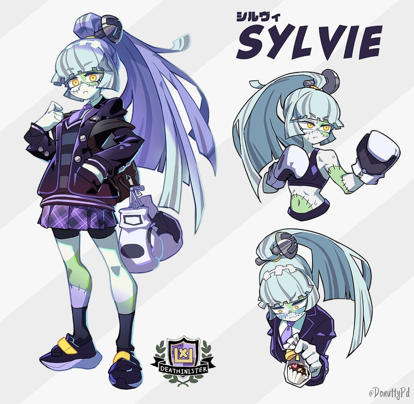 frankenstein's monster and sylvie (original and 1 more) drawn by donuttypd
