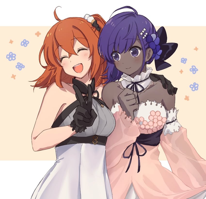 fujimaru ritsuka and hassan of serenity (fate and 2 more) drawn by nm222