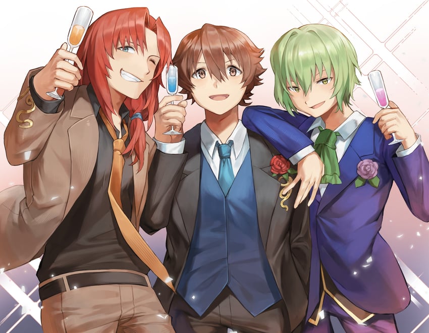 lloyd bannings, randolph orlando, and wazy hemisphere (eiyuu densetsu and 3 more) drawn by cancanbaobao55
