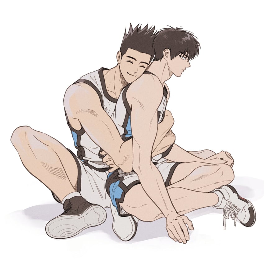 rukawa kaede and sendou akira (slam dunk) drawn by alal_alone