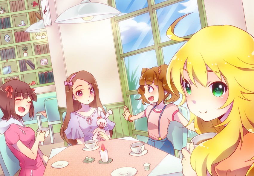 hoshii miki, amami haruka, minase iori, takatsuki yayoi, and usa-chan (idolmaster) drawn by naju_soreiyu