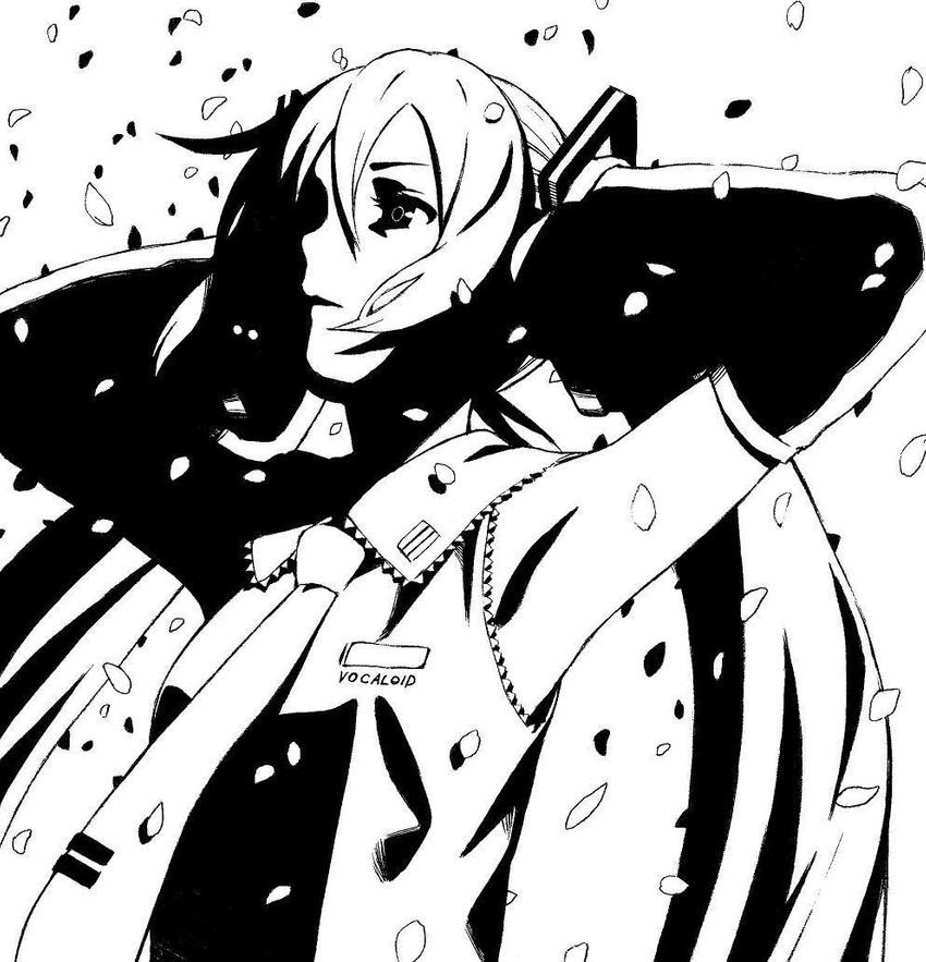 hatsune miku and hirasawa susumu (vocaloid and 2 more) drawn by yug_(ekaki)