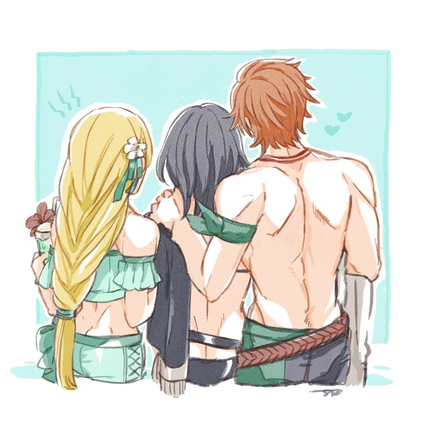 female byleth, ingrid brandl galatea, and sylvain jose gautier (fire emblem and 2 more) drawn by batoson54