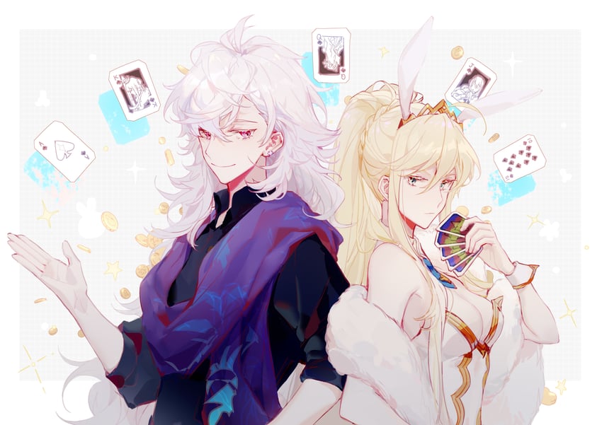 artoria pendragon and merlin (fate and 1 more) drawn by argon_(caocaocaocaocao)