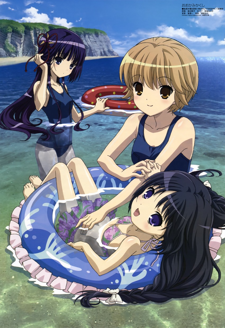 kushinada nemuru, tsumuhana isuzu, and kuzumi mana (megami magazine and 1 more) drawn by watanabe_atsuko