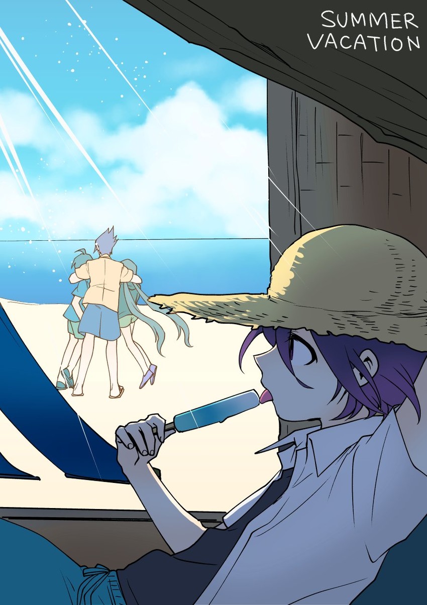 oma kokichi, saihara shuichi, harukawa maki, and momota kaito (danganronpa and 1 more) drawn by hamadaichi