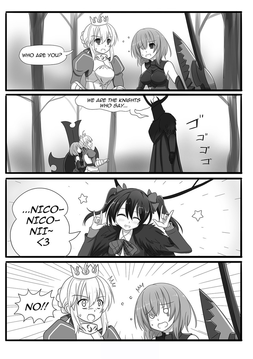 artoria pendragon, saber, mash kyrielight, yazawa nico, erica mendez, and 1 more (fate and 6 more) drawn by setia_pradipta