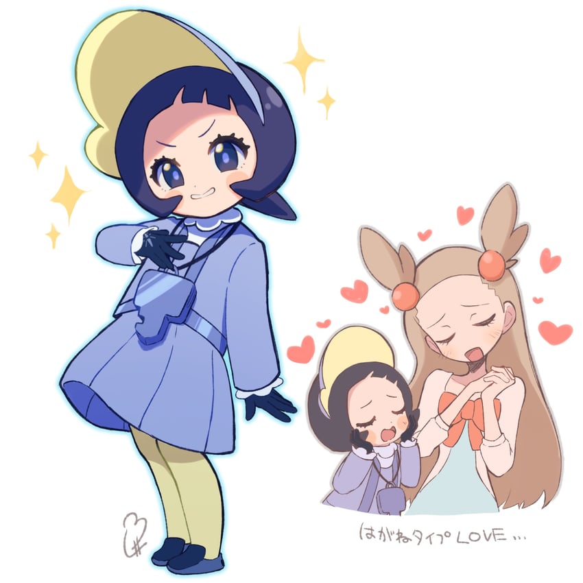 jasmine and poppy (pokemon and 2 more) drawn by noi_(noi_pk27)