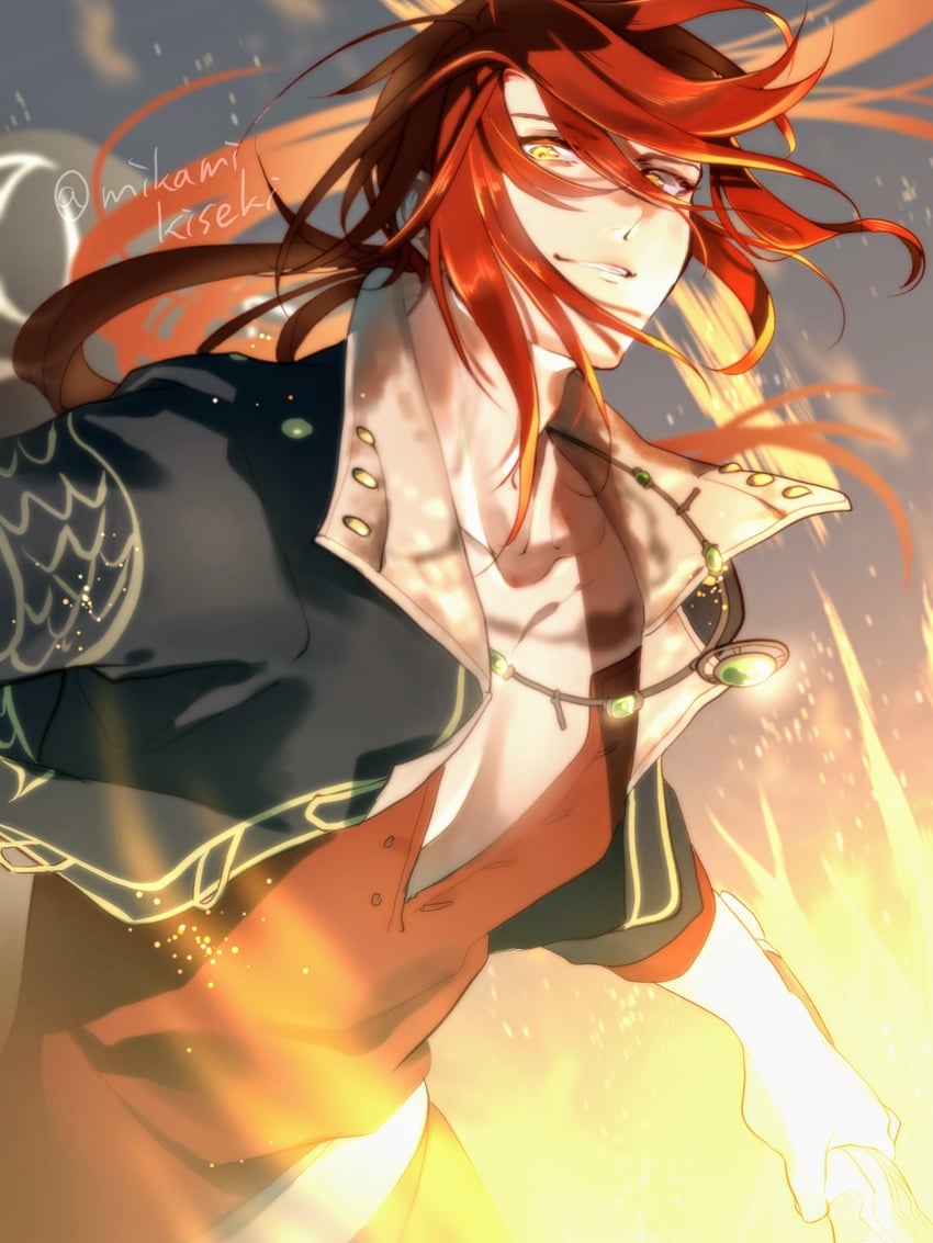 aaron wei (eiyuu densetsu and 2 more) drawn by mikamikiseki