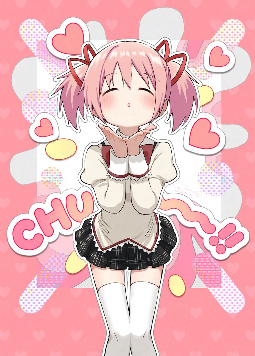kaname madoka (mahou shoujo madoka magica) drawn by asukaru_(magika_ru)