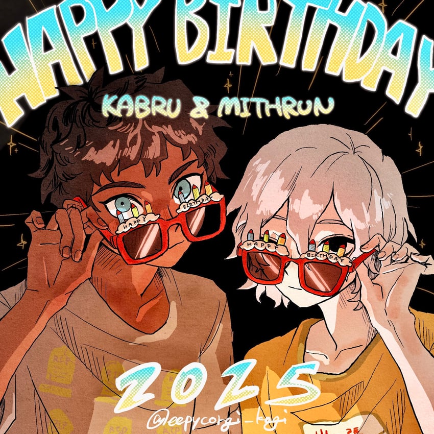 mithrun and kabru (dungeon meshi) drawn by pachix2_corgi