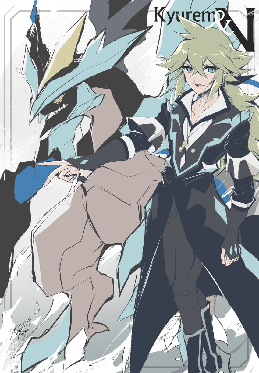 n, kyurem, and black kyurem (pokemon and 1 more) drawn by koya10305
