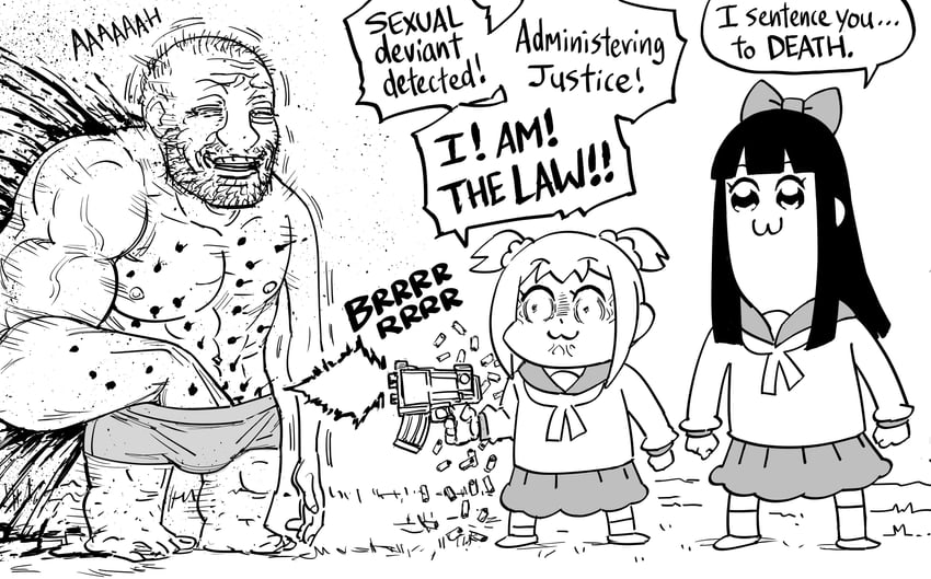 popuko, pipimi, and coomer (poptepipic and 1 more) drawn by bb_(baalbuddy)