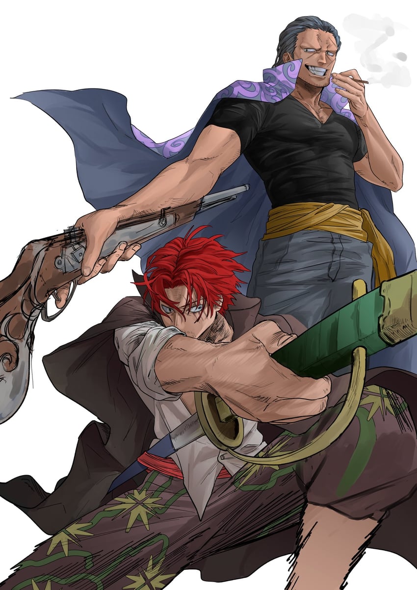 shanks and benn beckman (one piece) drawn by ishii_(isinaka_yoh)