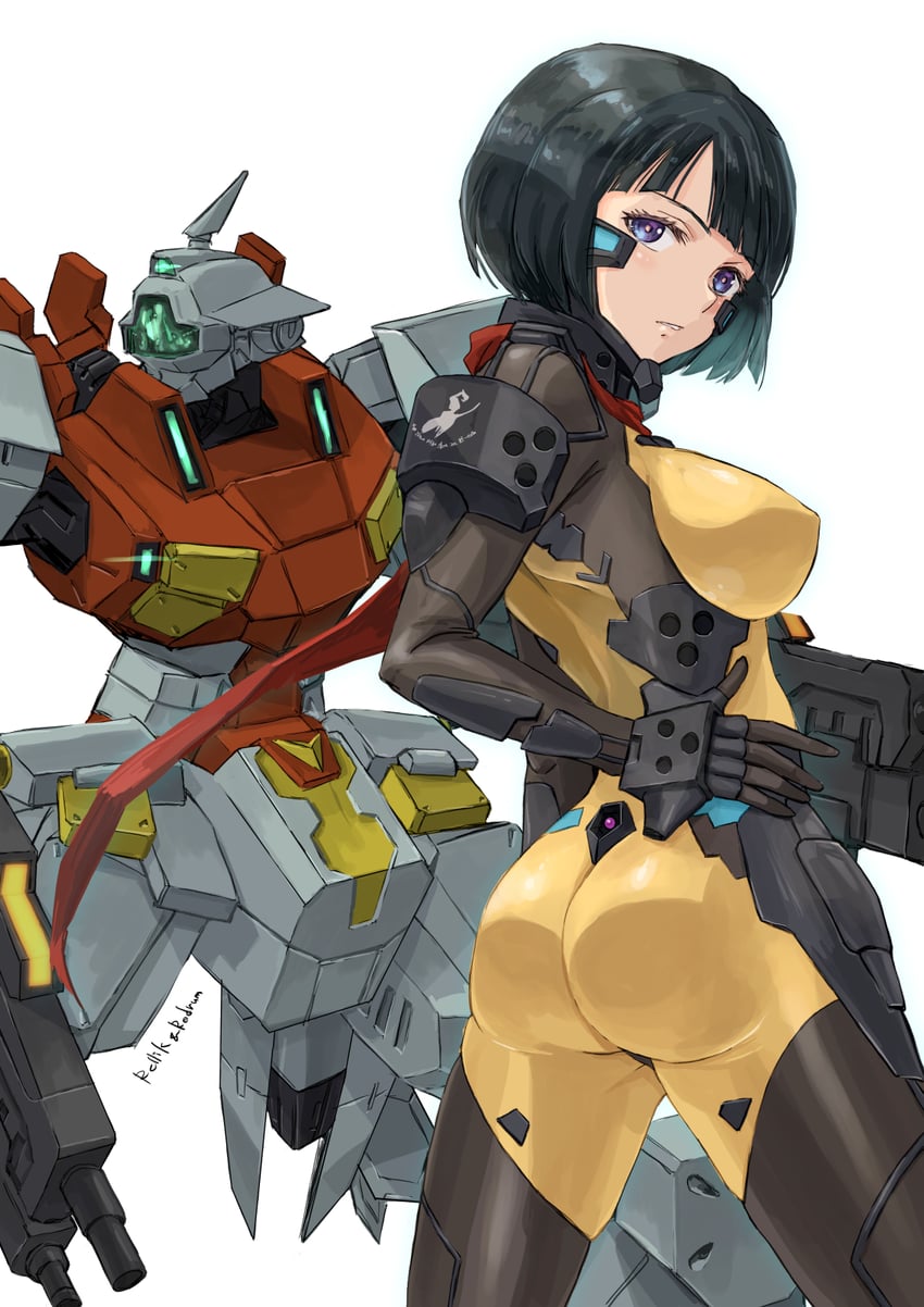 shiiko sugai and gelgoog (original and 4 more) drawn by jun_(rellik_&_redrum)